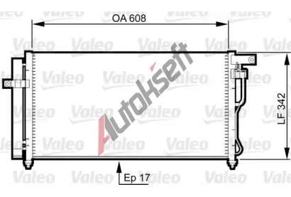 VALEO Kondenztor klimatizace VA 814350, 814350