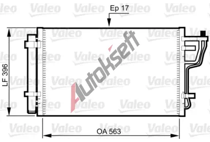 VALEO Kondenztor klimatizace VA 814351, 814351