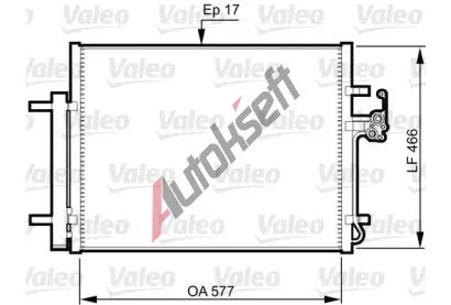 VALEO Kondenztor klimatizace VA 814360, 814360