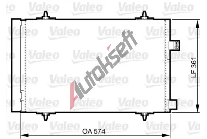 VALEO Kondenztor klimatizace VA 814363, 814363