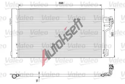 VALEO Kondenztor klimatizace VA 814391, 814391