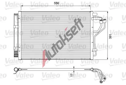 VALEO Kondenzátor klimatizace VA 814394, 814394 VALEO Kondenzátor klimatizace VA 814394, 814394