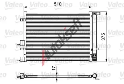 VALEO Kondenztor klimatizace VA 814435, 814435