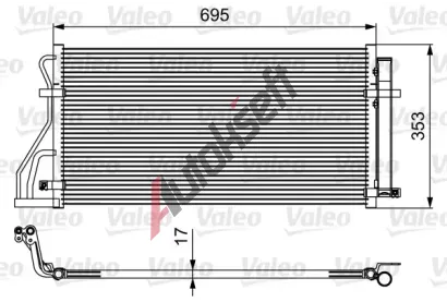 VALEO Kondenztor klimatizace VA 814488, 814488