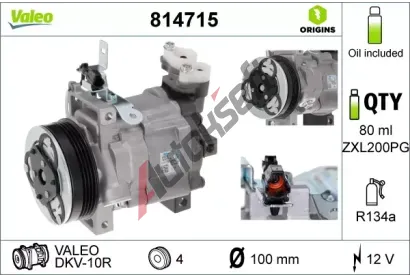 VALEO Kompresor klimatizace VA 814715, 814715