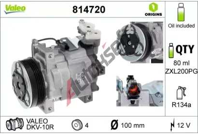 VALEO Kompresor klimatizace VA 814720, 814720