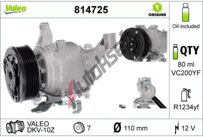 VALEO Kompresor klimatizace VA 814725, 814725 VALEO Kompresor klimatizace VA 814725, 814725