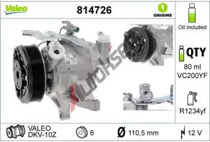 VALEO Kompresor klimatizace VA 814726, 814726