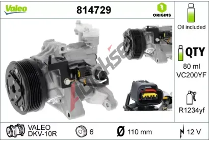 VALEO Kompresor klimatizace VA 814729, 814729
