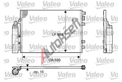 VALEO Kondenztor - klimatizace VA 817661, 817661