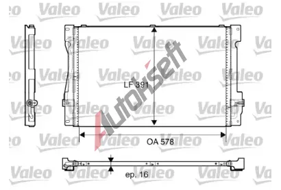 VALEO Kondenztor - klimatizace VA 817675, 817675