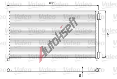 VALEO Kondenztor klimatizace VA 817799, 817799