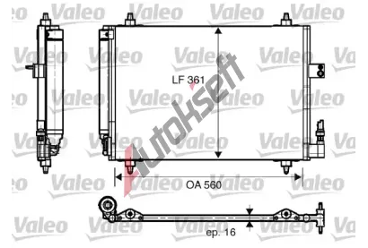 VALEO Kondenztor - klimatizace VA 817824, 817824