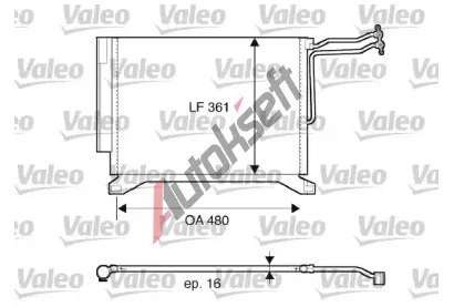VALEO Kondenzátor klimatizace VA 817837, 817837 VALEO Kondenzátor klimatizace VA 817837, 817837