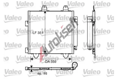 VALEO Kondenztor - klimatizace VA 818014, 818014