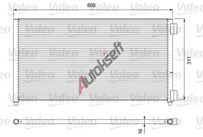 VALEO Kondenzátor klimatizace VA 818017, 818017 VALEO Kondenzátor klimatizace VA 818017, 818017