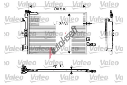 VALEO Kondenzátor - klimatizace VA 818165, 818165 VALEO Kondenzátor - klimatizace VA 818165, 818165