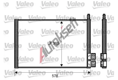 VALEO Kondenztor klimatizace VA 818195, 818195