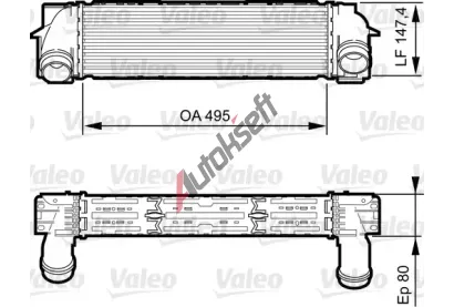 VALEO Chladi� vzduchu intercooler VA 818252, 818252