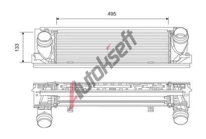 VALEO Chladič vzduchu intercooler VA 818261, 818261  VALEO Chladič vzduchu intercooler VA 818261, 818261