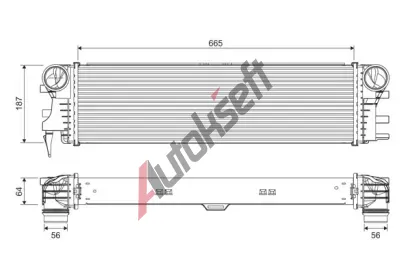 VALEO Chladič vzduchu intercooler VA 818311, 818311  VALEO Chladič vzduchu intercooler VA 818311, 818311