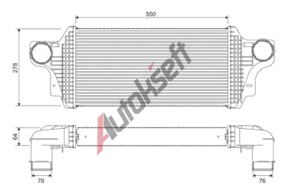 VALEO Chladič vzduchu intercooler VA 818377, 818377  VALEO Chladič vzduchu intercooler VA 818377, 818377