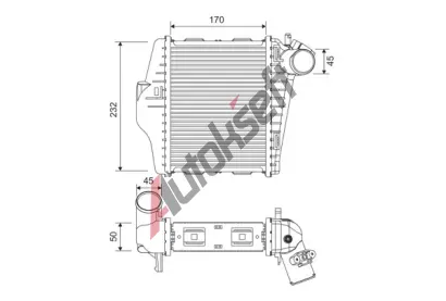 VALEO Chladič vzduchu intercooler VA 818378, 818378 VALEO Chladič vzduchu intercooler VA 818378, 818378