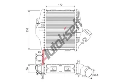 VALEO Chladič vzduchu intercooler VA 818543, 818543 VALEO Chladič vzduchu intercooler VA 818543, 818543