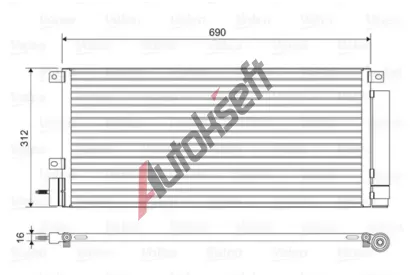 VALEO Kondenztor klimatizace VA 822576, 822576