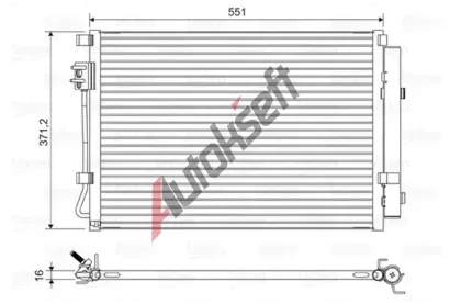 VALEO Kondenztor klimatizace VA 822581, 822581