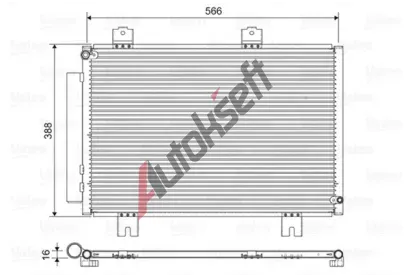 VALEO Kondenzátor klimatizace VA 822594, 822594 VALEO Kondenzátor klimatizace VA 822594, 822594