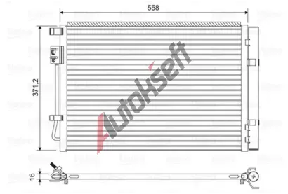 VALEO Kondenztor klimatizace VA 822597, 822597
