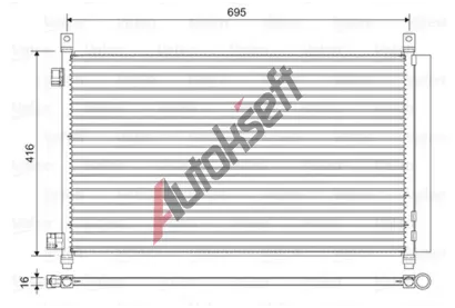 VALEO Kondenztor klimatizace VA 822611, 822611
