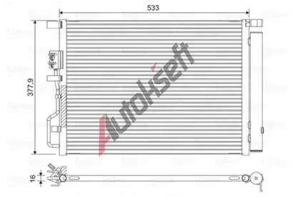 VALEO Kondenztor klimatizace VA 822612, 822612