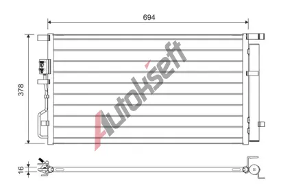 VALEO Kondenztor klimatizace VA 822614, 822614