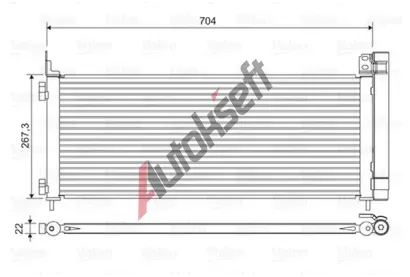 VALEO Kondenztor klimatizace VA 822619, 822619
