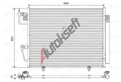 VALEO Kondenz�tor klimatizace VA 822620, 822620