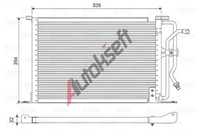VALEO Kondenztor klimatizace VA 822627, 822627