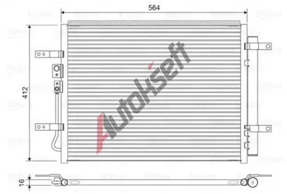 VALEO Kondenztor klimatizace VA 822628, 822628