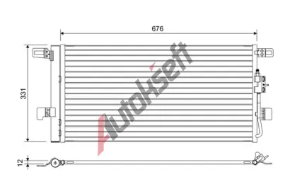 VALEO Kondenztor klimatizace VA 822648, 822648