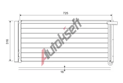 VALEO Kondenztor klimatizace VA 822652, 822652