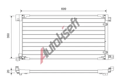 VALEO Kondenzátor klimatizace VA 822669, 822669 VALEO Kondenzátor klimatizace VA 822669, 822669