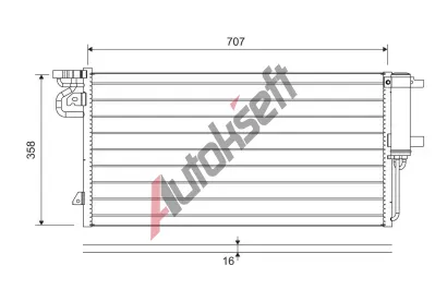 VALEO Kondenztor klimatizace VA 822690, 822690