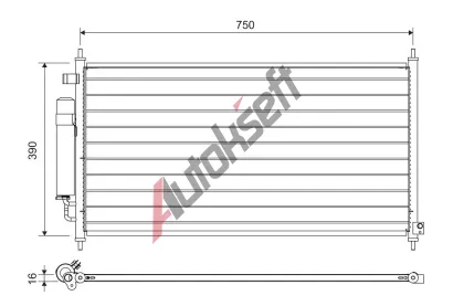 VALEO Kondenztor klimatizace VA 822704, 822704