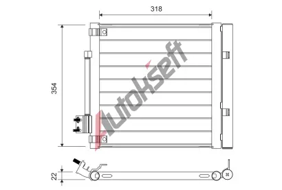 VALEO Kondenztor klimatizace VA 822758, 822758