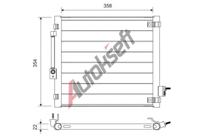 VALEO Kondenztor klimatizace VA 822759, 822759