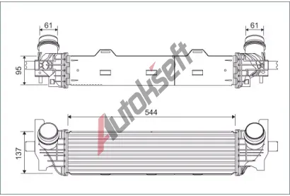 VALEO Chladič vzduchu intercooler VA 822934, 822934  VALEO Chladič vzduchu intercooler VA 822934, 822934