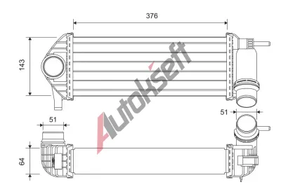 VALEO Chladi� vzduchu intercooler VA 822948, 822948