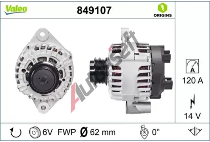 VALEO Alterntor VALEO ORIGINS NEW VA 849107, 849107