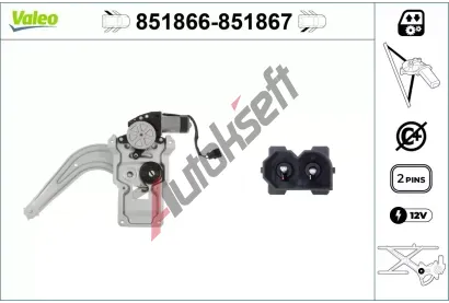 VALEO Zvedac� za��zen� oken VA 851866, 851866